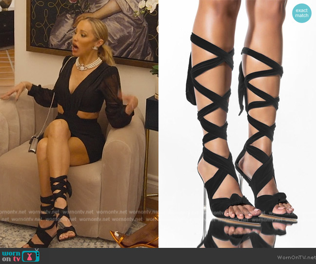 Azalea Wang Keep it Simple Stiletto Sandals worn by Mary Fitzgerald on Selling Sunset