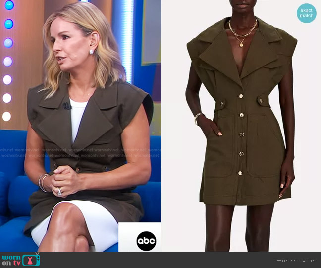 WornOnTV: Jennifer’s brown button front mini dress on Good Morning ...