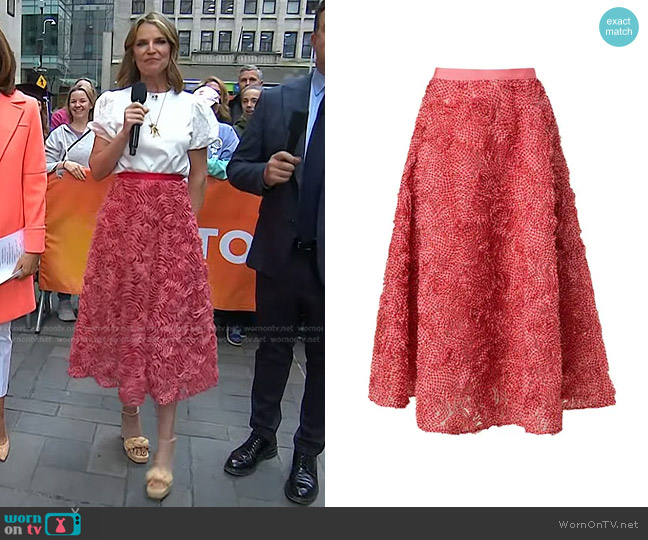 Akris punto Gingham Tulle Skirt worn by Savannah Guthrie on Today