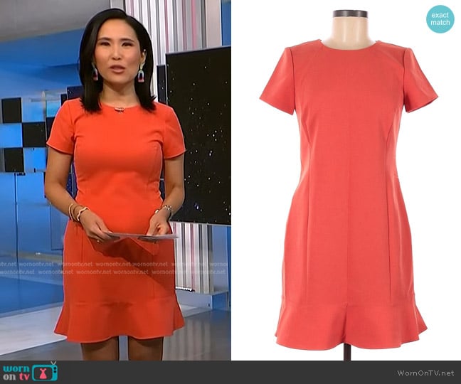 Ann Taylor Flounce Hem Mini Dress worn by Vicky Nguyen on NBC News Daily