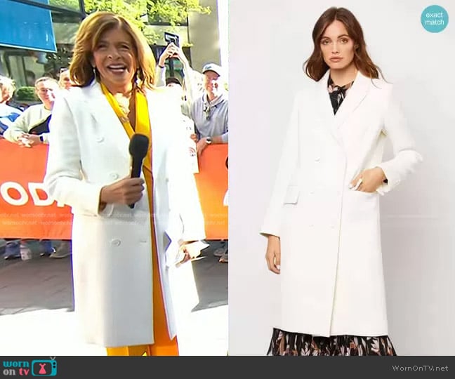 Bcbgmaxazria Double Breasted Fitted Coat worn by Hoda Kotb on Today