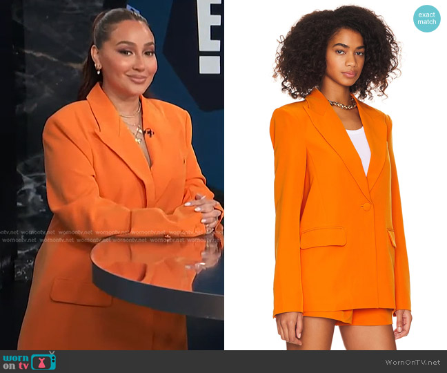 Camila Coelho Morena Blazer worn by Adrienne Houghton on E! News