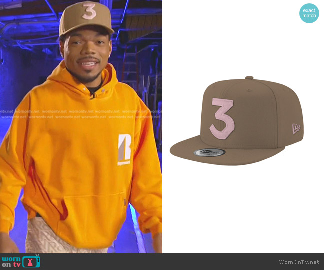 Chance the Rapper Chance 3 New Era Khaki/Pink Hat worn by Chance the Rapper on The Voice