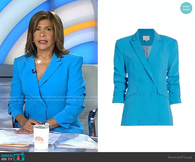 Cinq a Sept Kris Blazer in Atomic Blue worn by Hoda Kotb on Today