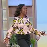 Deborah Roberts’ pink floral blouse on Tamron Hall