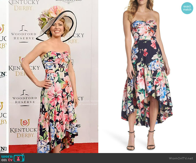 Eliza J Strapless High Low Dress worn by Dylan Dreyer on Today