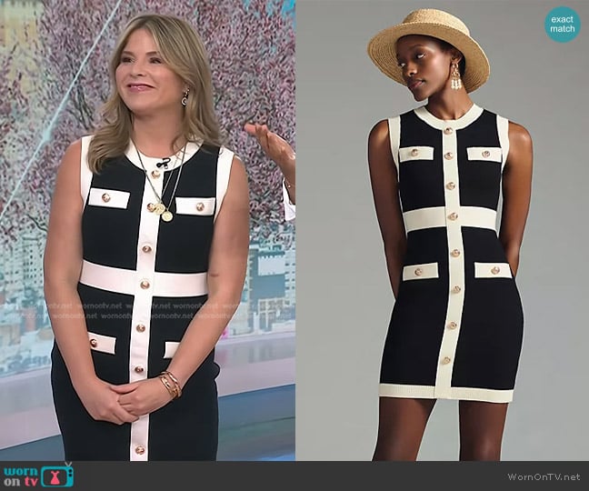 Endless Rose Mock-Neck Sleeveless Mini Dress worn by Jenna Bush Hager on Today