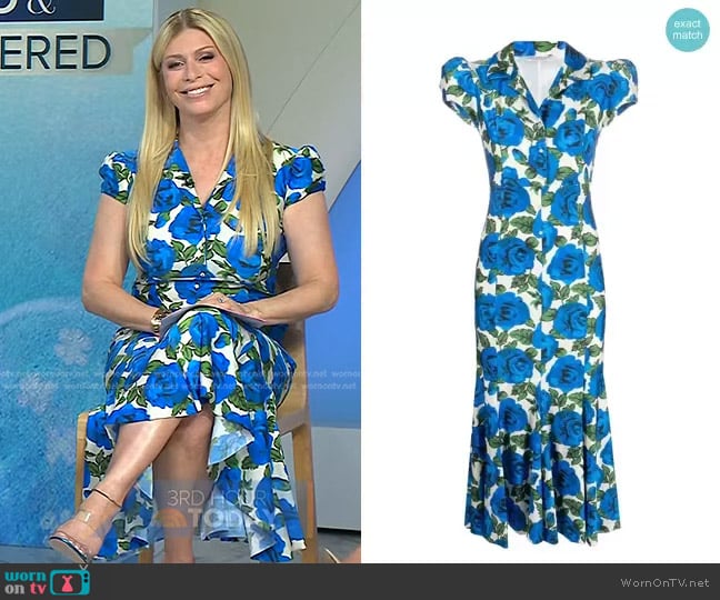 Philosophy Di Lorenzo Serafini Floral Midi Dress worn by Jill Martin on Today