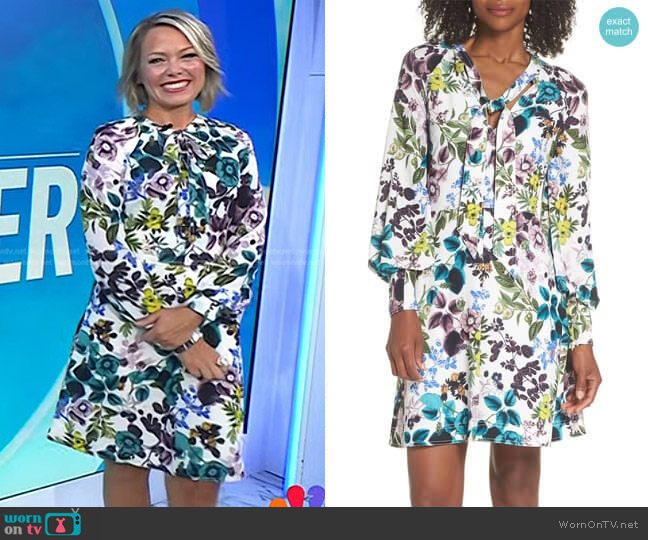 Floral Tie Neck Dress by Eliza J worn by Dylan Dreyer on Today