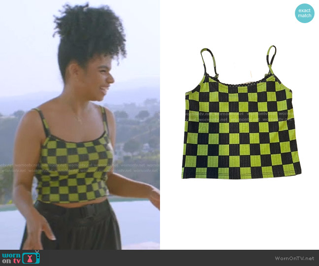 Forever 21 Checkered Cropped Cami worn by We Ani on American Idol