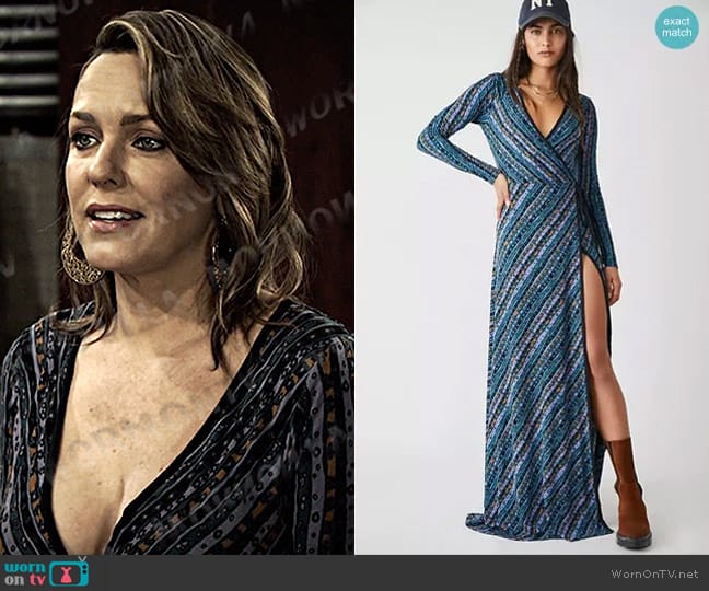 Free People Phoebe Maxi Dress worn by Nicole Walker (Arianne Zucker) on Days of our Lives