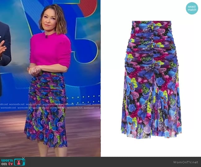 Fuzzi Gonna Skirt worn by Eva Pilgrim on Good Morning America