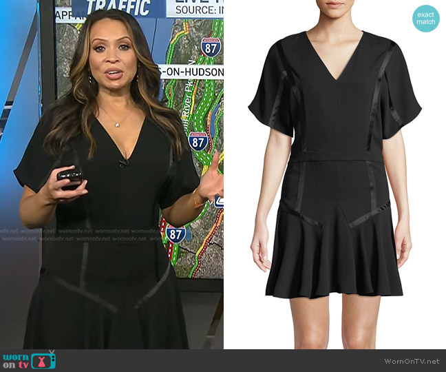 WornOnTV: Adelle’s black satin trim dress on Today | Adelle Caballero ...