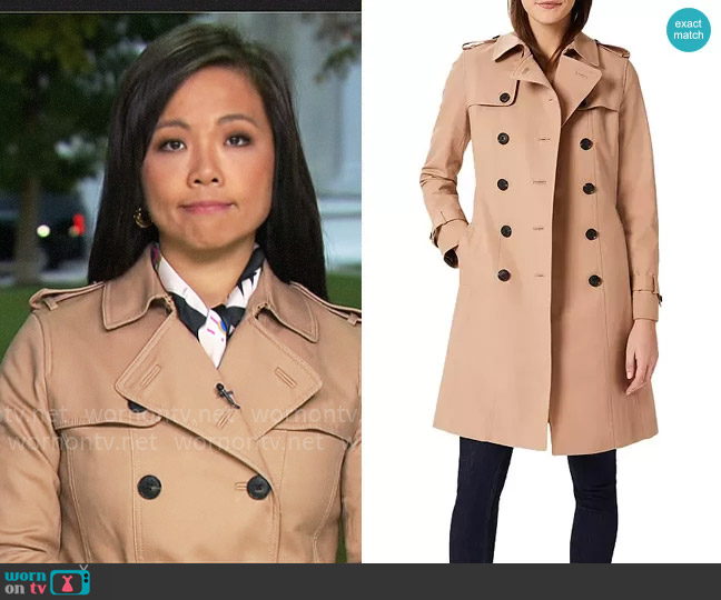 Hobbs Saskia Trench worn by Weijia Jiang on CBS Mornings