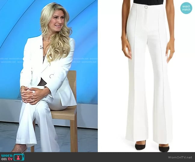 Veronica Beard Judy Flare Hem Pants worn by Stefani Berkin on Today