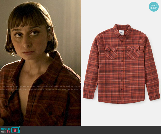 Katin Vincent Flannel Shirt in Sedona Red worn by Chrissy Beppo (Sofia Hasmik) on Superman and Lois