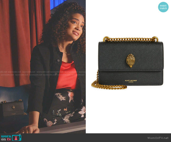 Kurt Geiger London Shoreditch Leather Crossbody Bag worn by Natalia (Annelise Cepero) on 9-1-1