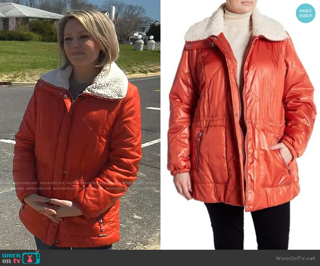 WornOnTV: Dylan’s red shearling collar jacket on Today | Dylan Dreyer ...
