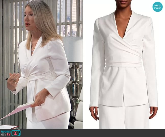 Lafayette 148 NY Francois Stretch-Silk Blazer worn by Nina Reeves (Cynthia Watros) on General Hospital