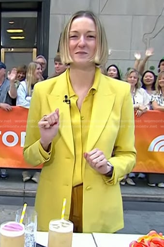 Laura Vitale's yellow blouse and blazer on Today