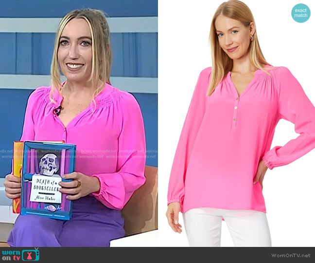 Lilly Pulitzer Elsa Top worn by Caroline Kepnes on Today