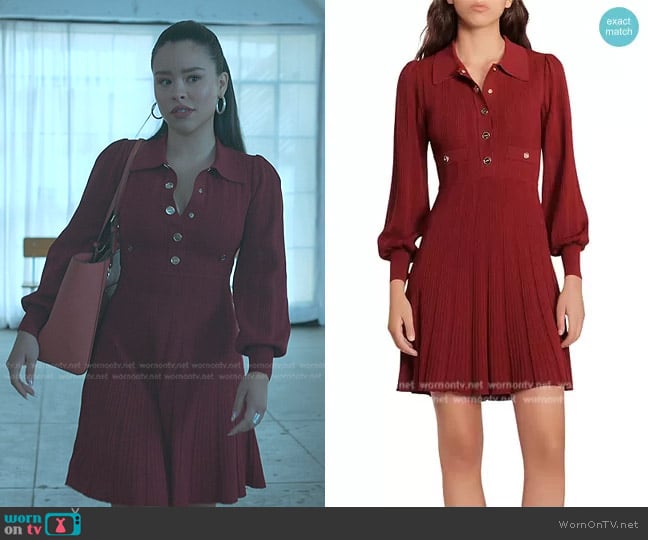 Sandro Lison Minidress worn by Mariana Foster (Cierra Ramirez) on Good Trouble