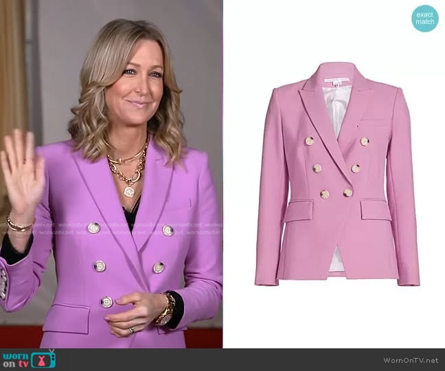 Miller Dickey Jacket by Veronica Beard worn by Lara Spencer on Good Morning America