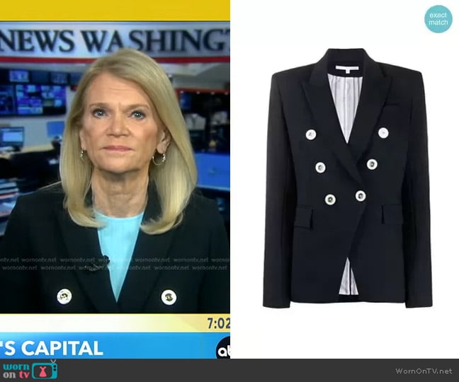 Miller Dickey Jacket by Veronica Beard worn by Martha Raddatz on Good Morning America