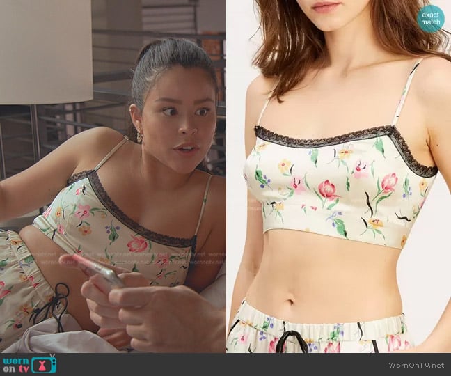 Morgan Lane Noelle Bra Top worn by Mariana Foster (Cierra Ramirez) on Good Trouble