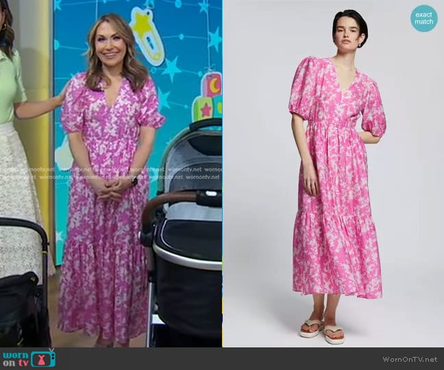 & Other Stories Tiered Maxi Dress worn by Lori Bergamotto on Good Morning America