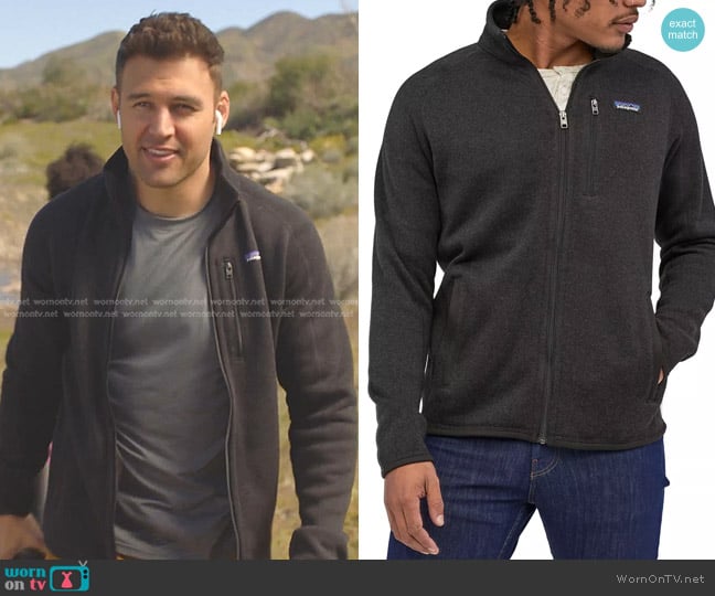 Patagonia Better Sweater Fleece Jacket in Black worn by Eddie Diaz (Ryan Guzman) on 9-1-1