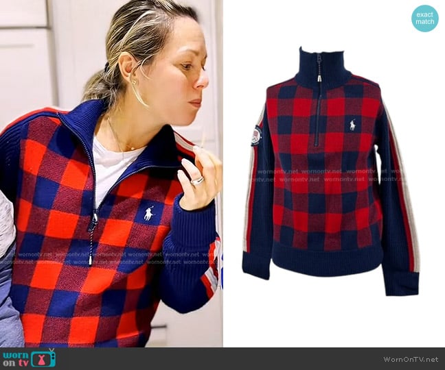 Ralph Lauren Team USA Olympic Ceremony Knit Turtle Neck Sweater worn by Dylan Dreyer on Today