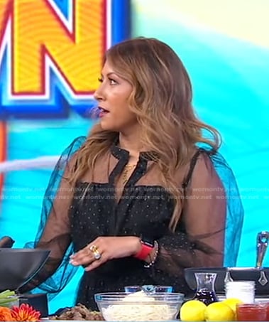 PriaVanda Chouhan's black tulle dress on Good Morning America