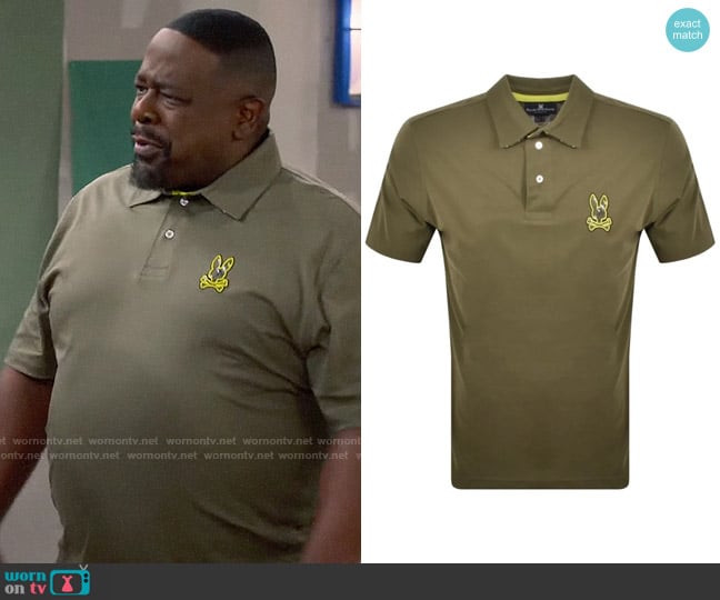 Psycho Bunny Logo Polo Shirt worn by Calvin (Cedric The Entertainer) on The Neighborhood