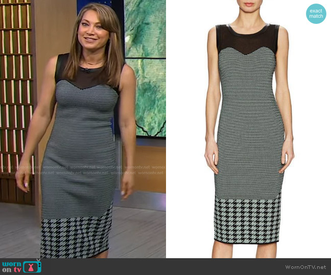 RACHEL Rachel Roy Sleeveless Sweater Midi Dress worn by Ginger Zee on Good Morning America