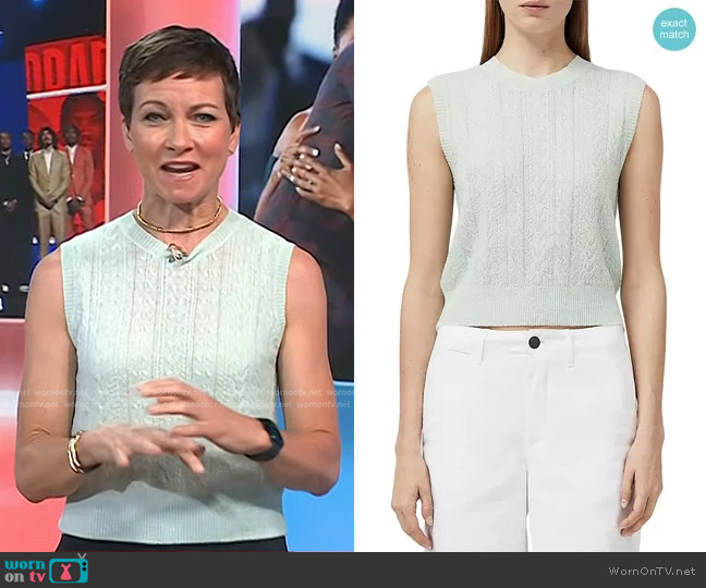 WornOnTV: Stephanie’s mint cable knit vest on Today | Stephanie Gosk ...