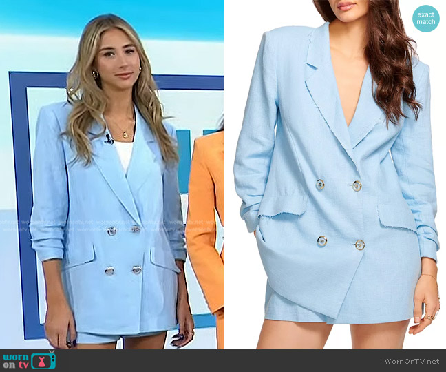 Ramy Brook Gianni Double Breasted Blazer worn by Scarlet Rose Stallone on Today