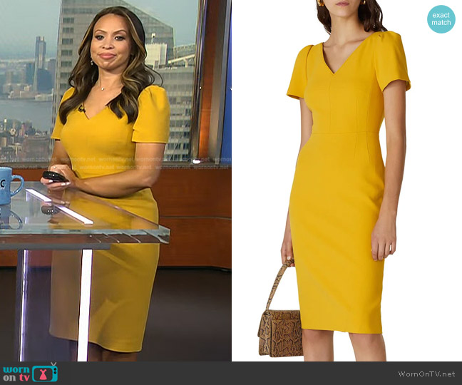 WornOnTV: Adelle’s yellow v-neck sheath dress on Today | Adelle ...