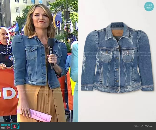 Retrofete Ada Denim Jacket worn by Savannah Guthrie on Today