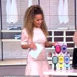 Sunny’s white ruched front dress on The View