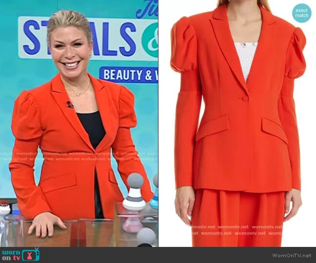 Starla Puff Sleeve Blazer by Cinq a Sept worn by Jill Martin on Today