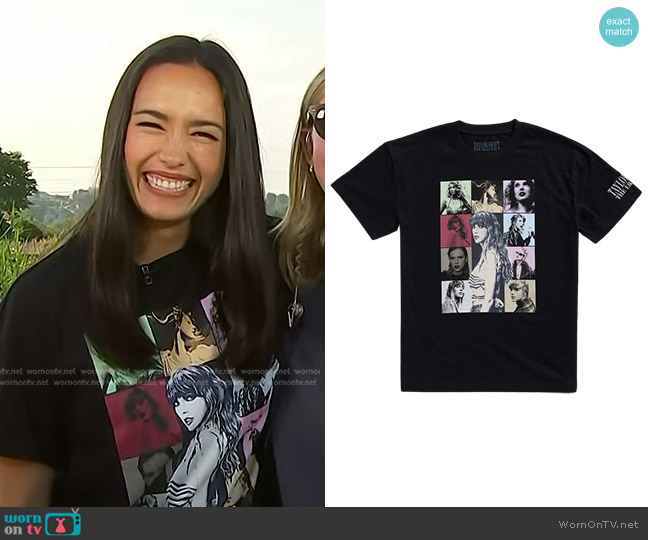 Taylor Swift Official Store The Eras Tour Black T-Shirt worn by Emilie Ikeda on Today
