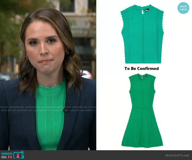 The Kooples Knitted Scalloped Top or Dress worn by Elizabeth Schulze on Good Morning America