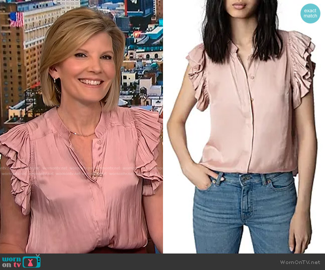 Zadig & Voltaire Tiza Top worn by Kate Snow on NBC News Daily