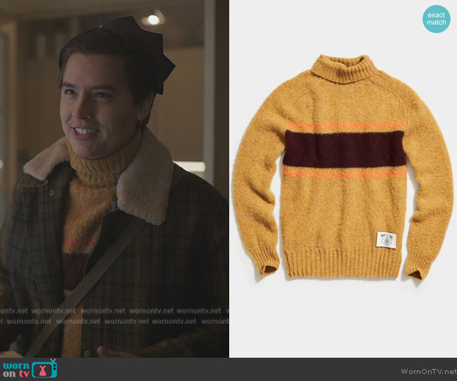 J. Press x Todd Snyder Shaggy Dog Turtleneck worn by Jughead Jones (Cole Sprouse) on Riverdale