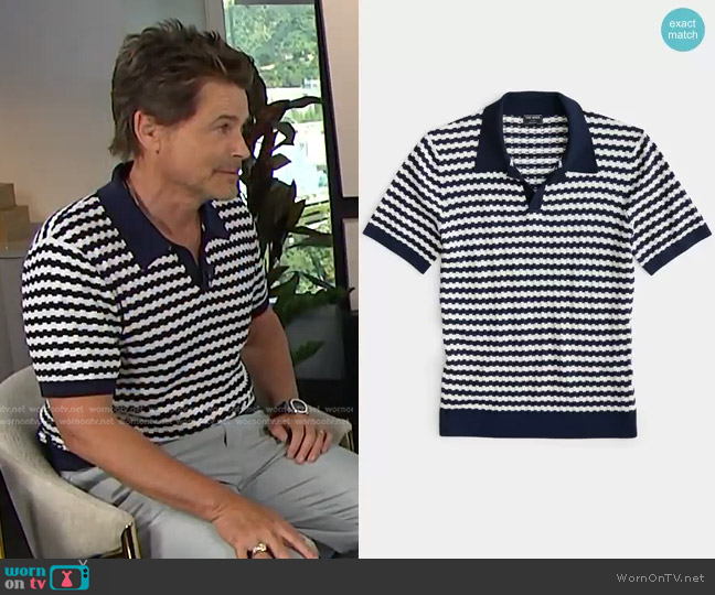 Todd Snyder Zipper Stripe Montauk Polo