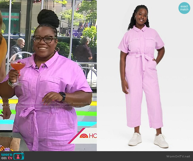 WornOnTV: Dominique Charles’s pink utility jumpsuit on Today | Clothes ...