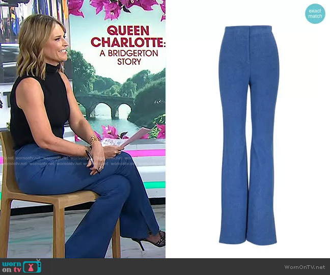 WornOnTV: Savannah’s blue flare pants on Today | Savannah Guthrie ...
