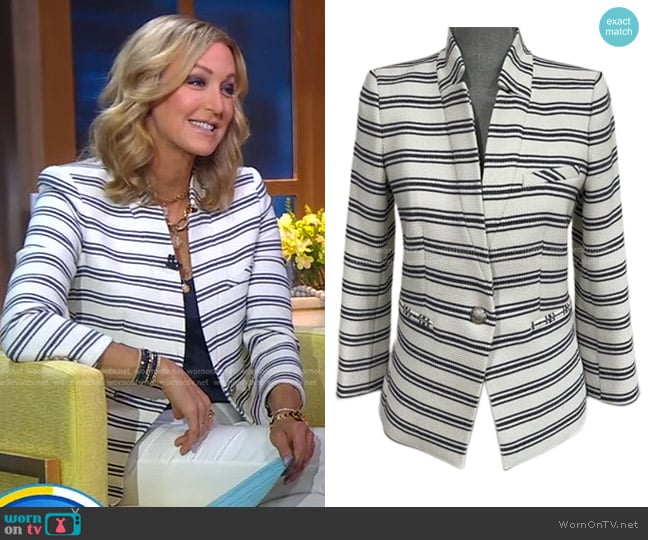 WornOnTV: Heather's striped shirt and blazer on The Real