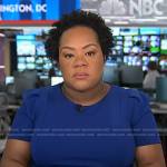 Yamiche Alcindor’s blue dress on NBC News Daily